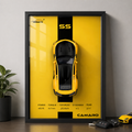 Cadre Murale Jaune Chevrolet Camaro SS