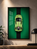 Cadre Murale Vert Pomme Lamborghini LP780-4