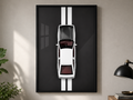 Cadre Murale Blanc Toyota AE86 Trueno