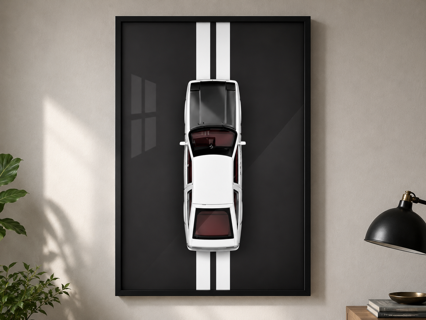 Cadre Murale Blanc Toyota AE86 Trueno